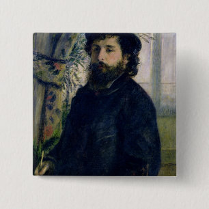 Pierre ein Renoir Porträt von Claude Monet Button