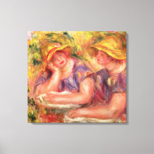Pierre ein Renoir   zwei Frauen in den blauen Leinwanddruck