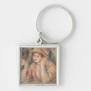 Pierre eine Renoir   Frau mit einem Spiegel Schlüsselanhänger