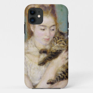 Pierre eine Renoir   Frau mit einer Katze iPhone 11 Hülle