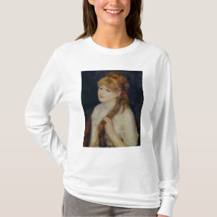 Pierre eine Renoir junge Frau, die ihr Haar T-Shirt