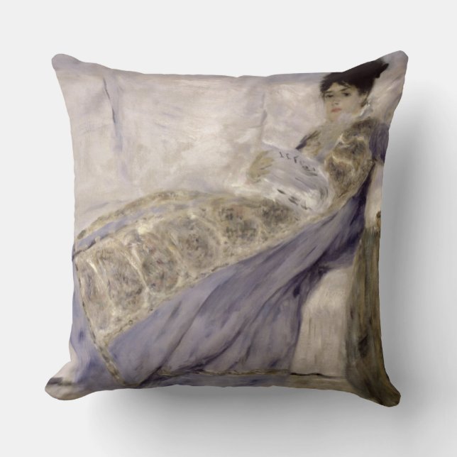 Pierre eine Renoir | Madame Monet auf einem Sofa Kissen (Vorderseite)