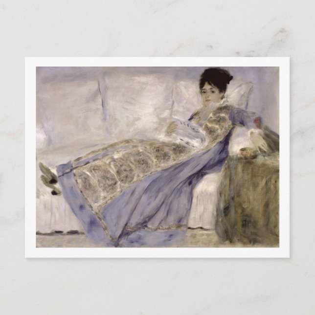 Pierre eine Renoir | Madame Monet auf einem Sofa Postkarte (Vorderseite)