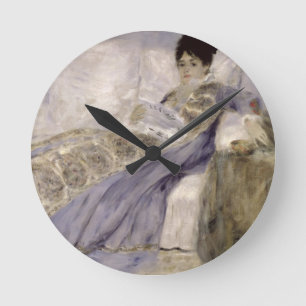 Pierre eine Renoir Madame Monet auf einem Sofa Runde Wanduhr