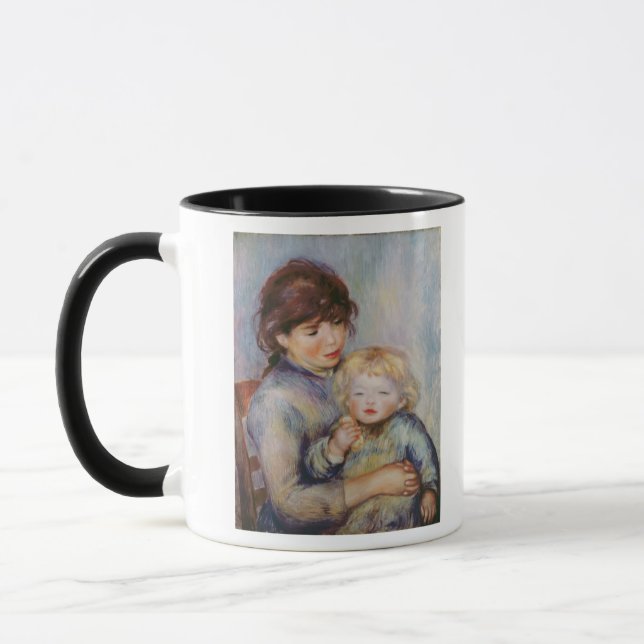Pierre eine Renoir | Mutterschaft, Kind mit einem Tasse (Links)