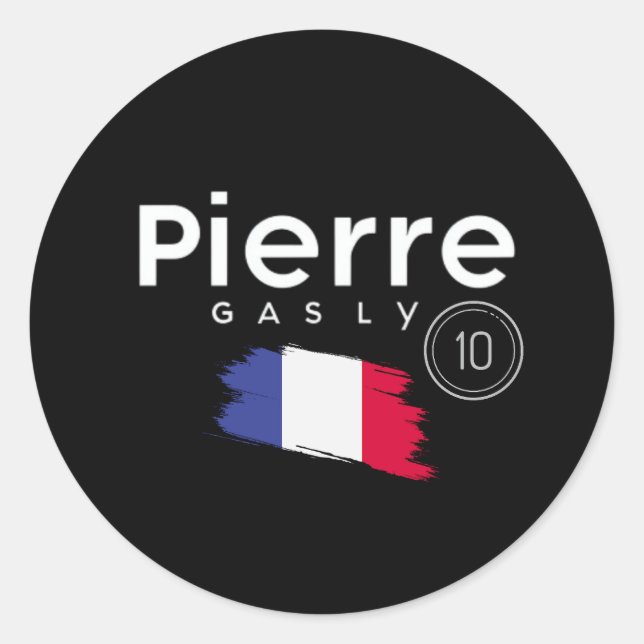 Pierre Gasly, Formel 1, Rennfahrer Runder Aufkleber (Vorderseite)