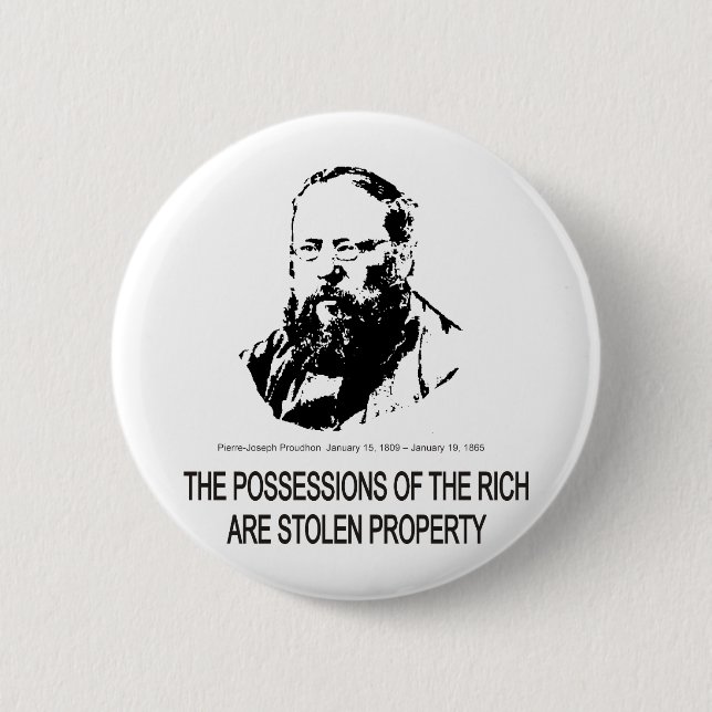 Pierre-Joseph Proudhon Button (Vorderseite)