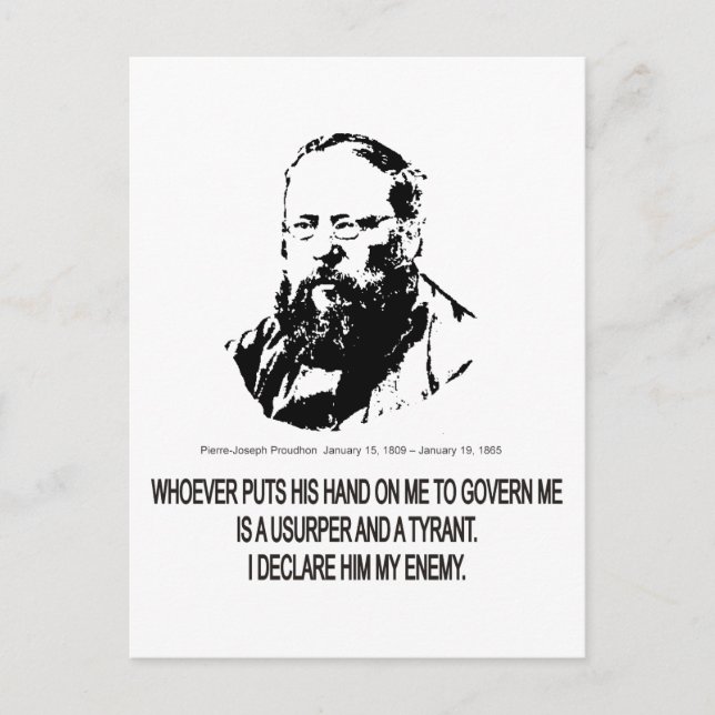 Pierre-Joseph Proudhon Postkarte (Vorderseite)