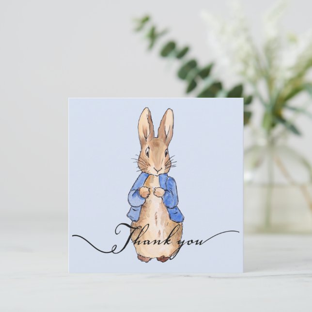 Pierre le Lapin "Merci !" texte Merci (Debout devant)