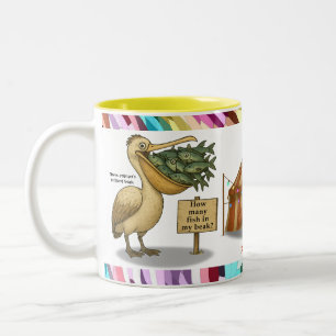 Pierre Pelikans brillanter Schnabel Zweifarbige Tasse