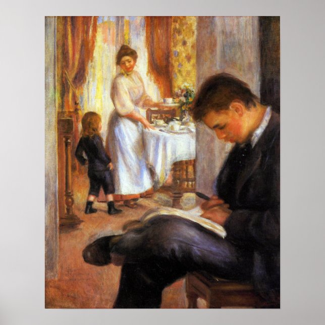 Pierre Renoir - Frühstück im Berneval Poster (Vorne)