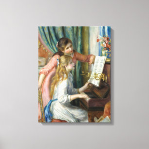 Pierre Renoir - junge Mädchen am Klavier Leinwanddruck