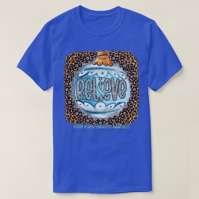 Pierre Robin Syndrom Awareness Glaube Ornament L T-Shirt (Design vorne)
