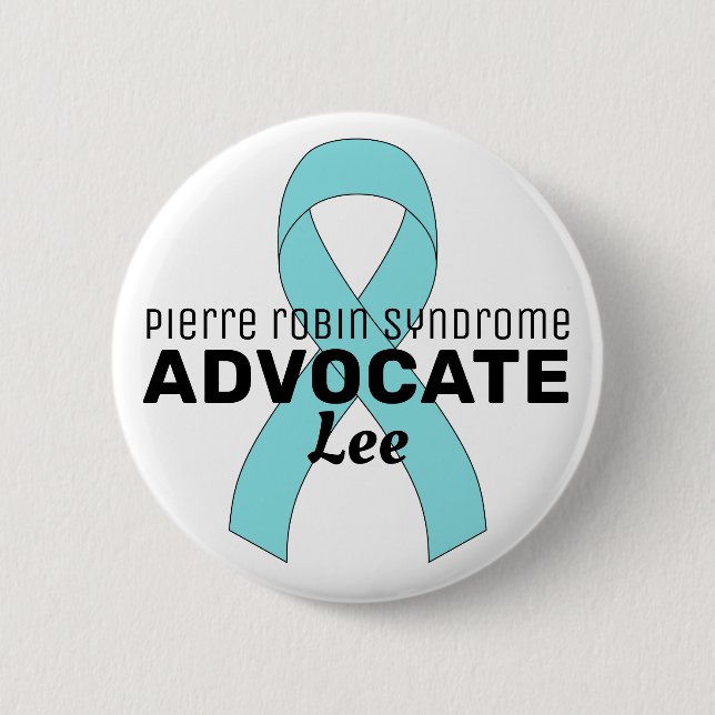 Pierre Robin Syndrome Advocate Ribbon White Button (Vorderseite)