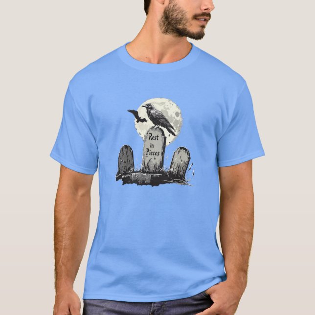 Pierre Tombale und Rabe, Gotisches Design T-Shirt (Vorderseite)