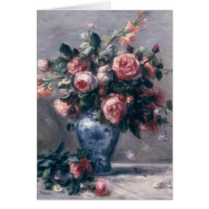 Pierre un vase à Renoir de roses