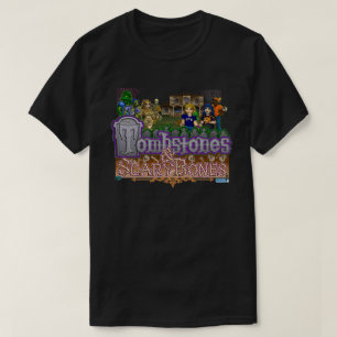 Pierres tombales et T-shirt officiel de jeu de