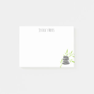 Pierres zen personnalisées et notes Post-it® en 