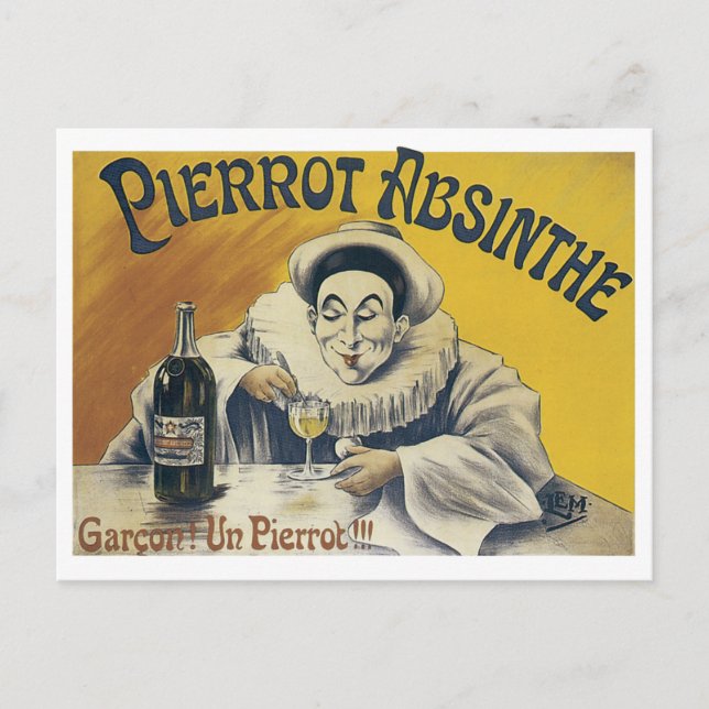 Pierrot Absinthe Postkarte (Vorderseite)