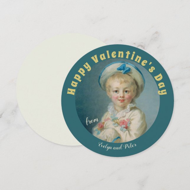 Pierrot Fragonard CC1074 Valentine Card Einladung (Vorne/Hinten)