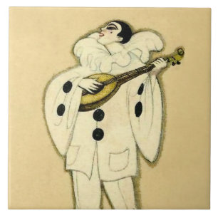 Pierrot huldigt dem zunehmenden Mond von Sophia Ch Fliese