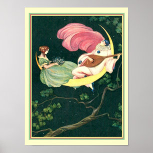"Pierrot Moon Serenade" ca. 1920 Deko Print