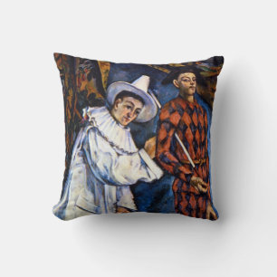 Pierrot und Harlekin, Mardi Gras von Paul Cézanne Kissen