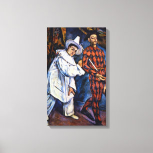 Pierrot und Harlekin, Mardi Gras von Paul Cézanne Leinwanddruck
