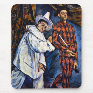 Pierrot und Harlekin, Mardi Gras von Paul Cezanne Mousepad