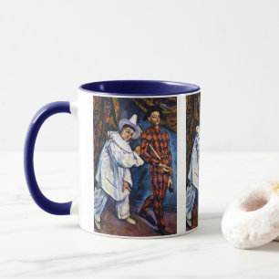 Pierrot und Harlekin, Mardi Gras von Paul Cézanne Tasse