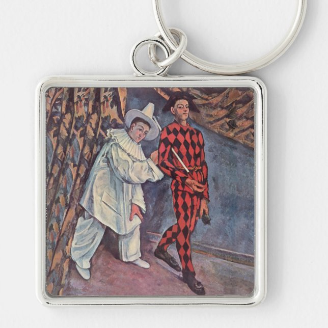 Pierrot und Harlequin Schlüsselanhänger (Vorne)