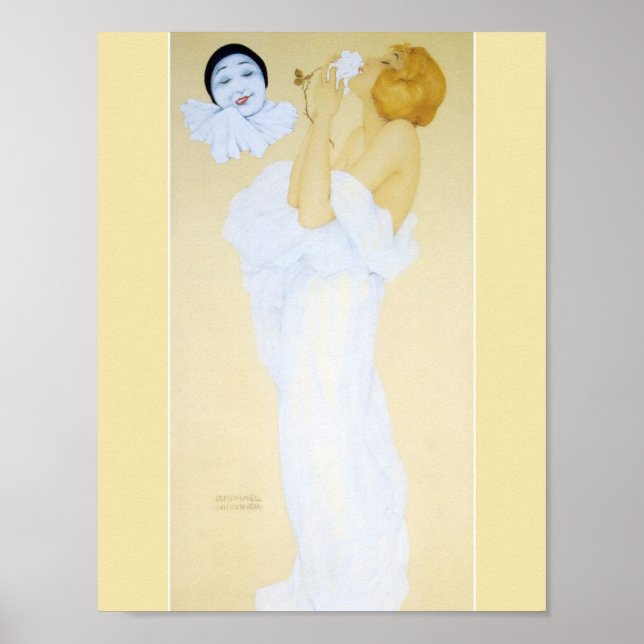 Pierrot's Dream von Raphael Kirchner Poster (Vorne)