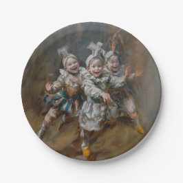 Pierrots - Rundpapier-Teller Pappteller