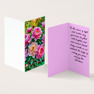 Pies florissantes Carte Chriatymas