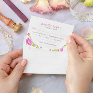 Pies roses Magenta Floral RSVP