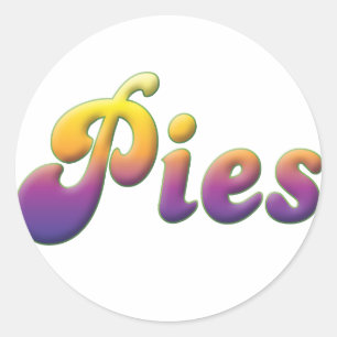 Pies Runder Aufkleber