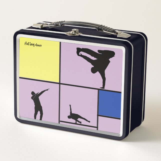 Piet Loves Dance Mondrian Street Hip-hop Lunchbox (Devant)