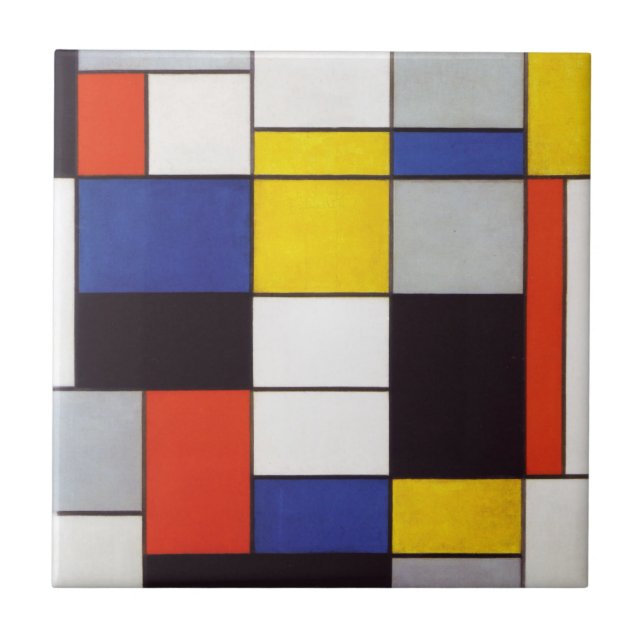 PIET MONDRIAAN - Zusammensetzung A 1923 Fliese (Vorderseite)
