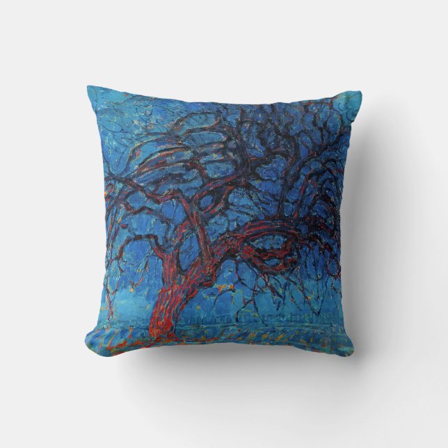 Piet Mondrian, Abend: Roter Baum Kissen (Vorderseite)