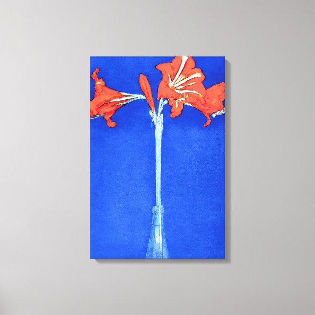 Piet Mondrian - Amaryllis Blume Malerei Leinwanddruck (Vorderseite)
