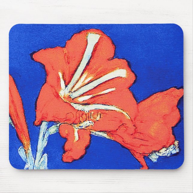 Piet Mondrian - Amaryllis Blume Malerei Mousepad (Vorne)
