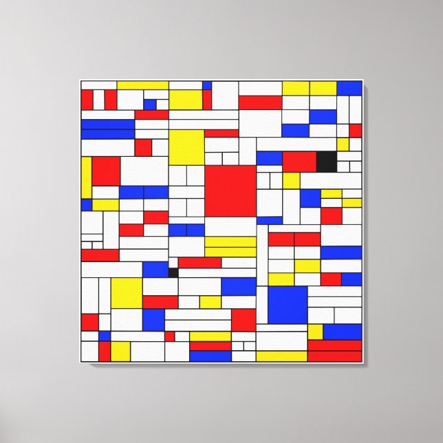 Piet Mondrian Art Abstrakt Art Leinwanddruck (Vorderseite)