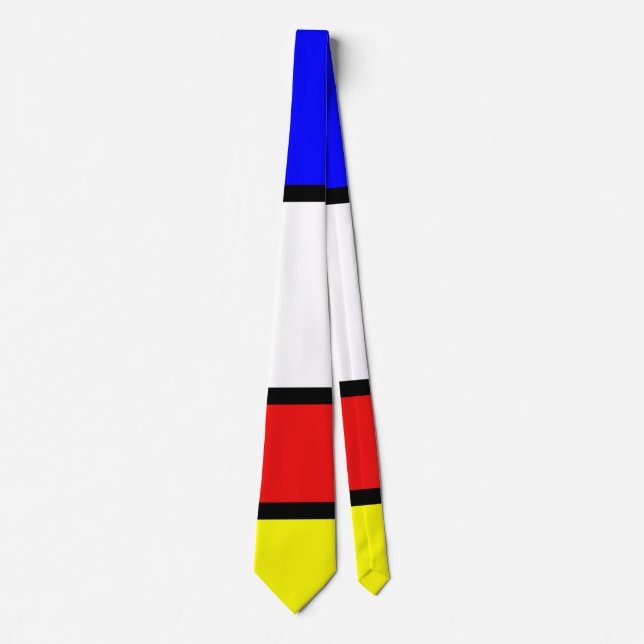 Piet Mondrian Art Style Moderne, helle Farben Krawatte (Vorderseite)