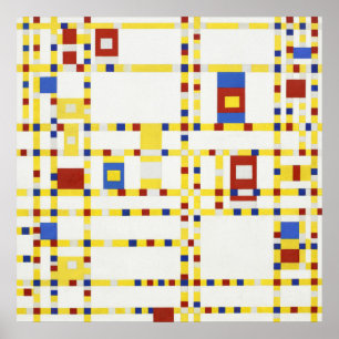 Piet Mondrian Broadway Boogie Woogie Famous Paint Poster