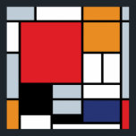 Piet Mondrian - Composition with Large Red Plane Poster<br><div class="desc">This oil on canvas from 1920 shows a composition with black,  red,  gray,  yellow (orange),  and blue blocks in a style that came to be known as De Stijl or Neo-Plasticism.</div>