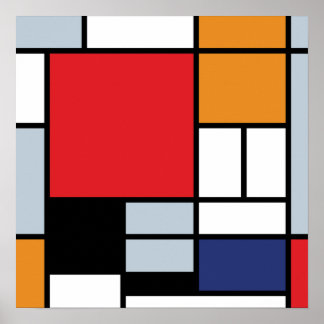 Piet Mondrian - Composition with Large Red Plane Poster