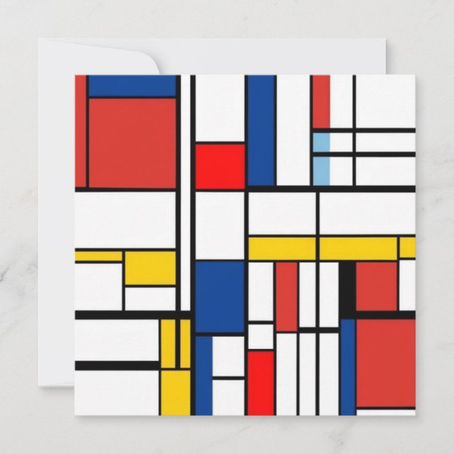 Piet Mondrian Einladung (Vorderseite)