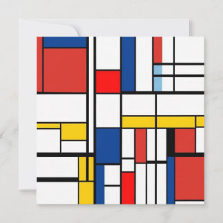 Piet Mondrian Einladung
