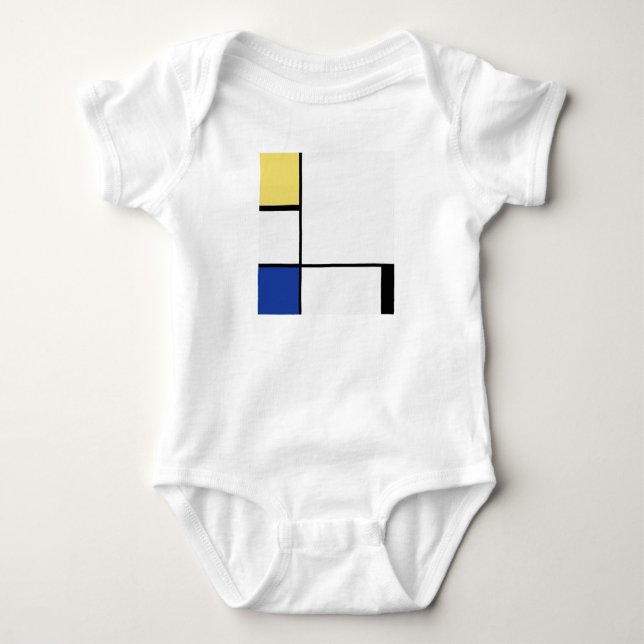 Piet Mondrian - Geometrisch Abstrakt Baby Strampler (Vorderseite)