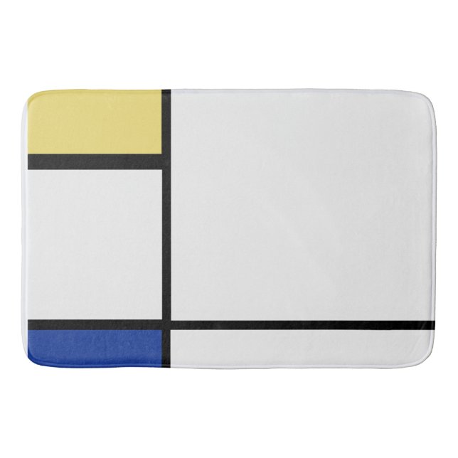 Piet Mondrian - Geometrisch Abstrakt Badematte (Vorderseite)